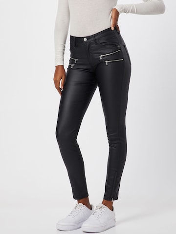 Freequent Skinny Chino Pants 'AIDA COOPER' in Black: front