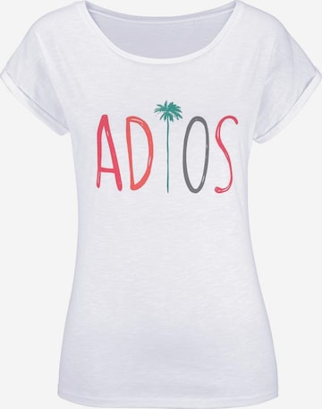 BEACH TIME Shirt in White: front