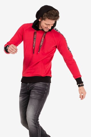 CIPO & BAXX Kapuzensweatshirt 'CL307' in Rot: predná strana