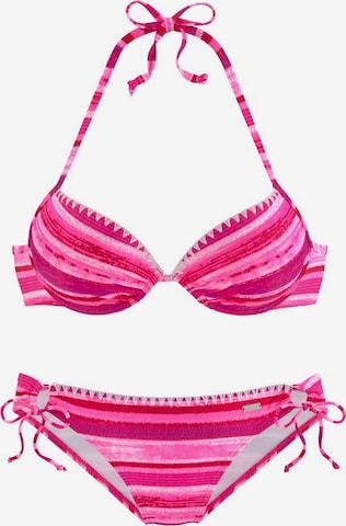 BUFFALO Push-up Bikini w kolorze różowy: przód