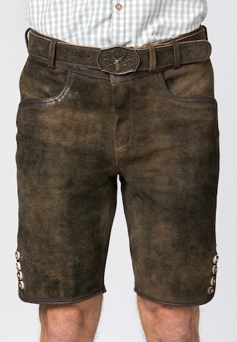 STOCKERPOINT Regular Trachtenhose 'Fred' in Braun: Vorderseite
