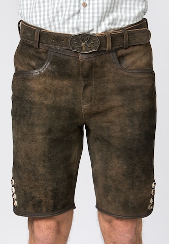 STOCKERPOINT tavaline Rahvuslikud püksid 'Fred', värv pruun: eest vaates