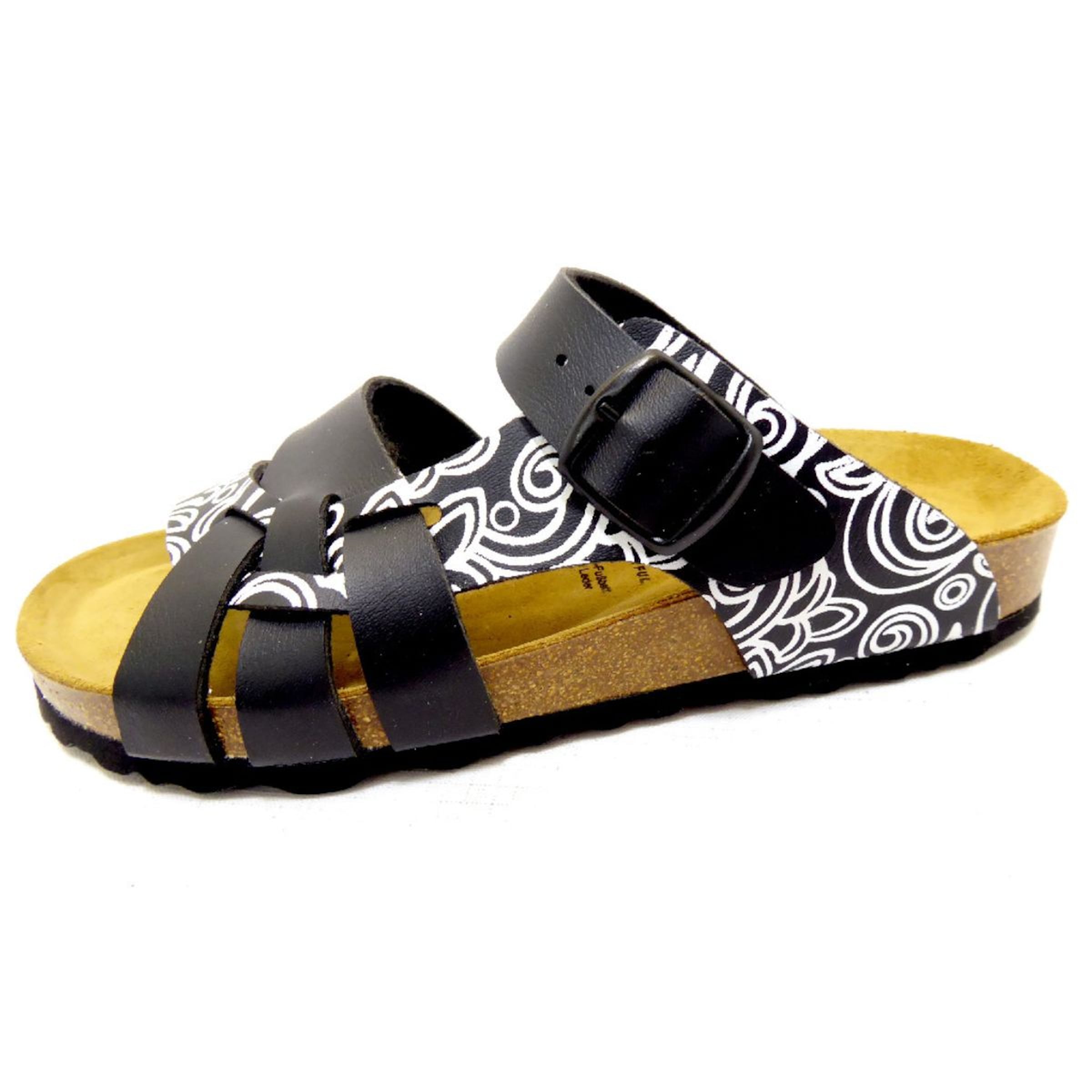 LICO Pantolette in Schwarz: Vorderseite