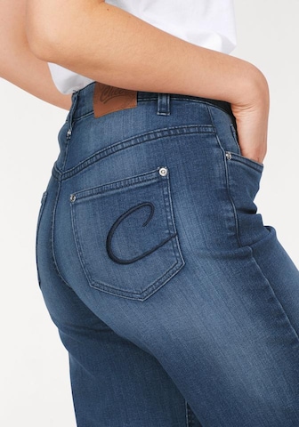 CHEER Wide Leg 7/8 Marlene Jeans in Blau