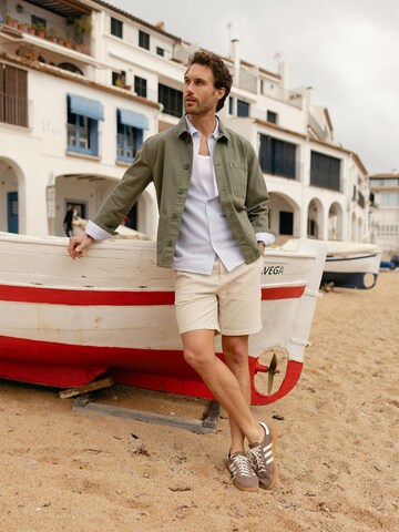 Olive Jacket And Shorts Look