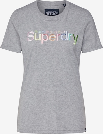 Superdry Tričko – šedá: přední strana