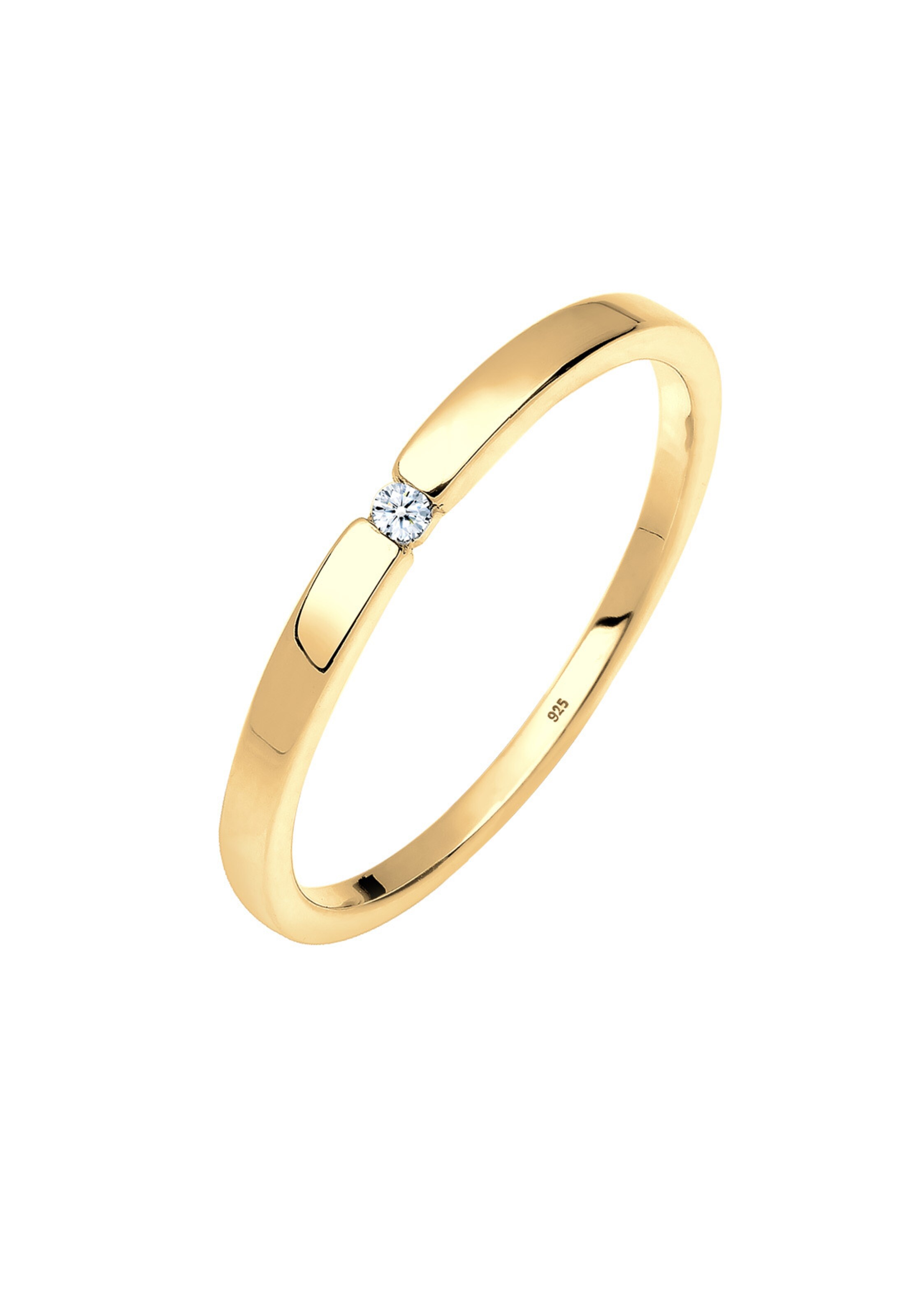 Elli DIAMONDS Ring 'Classic' in Goud: voorkant