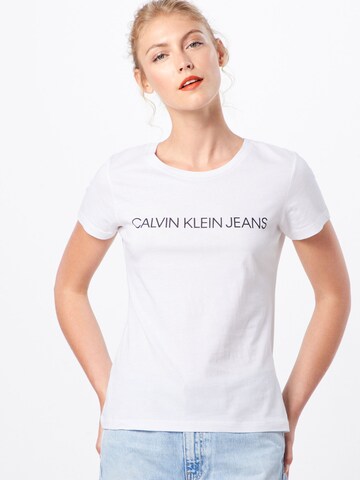 Calvin Klein Jeans - Camiseta en blanco: frente