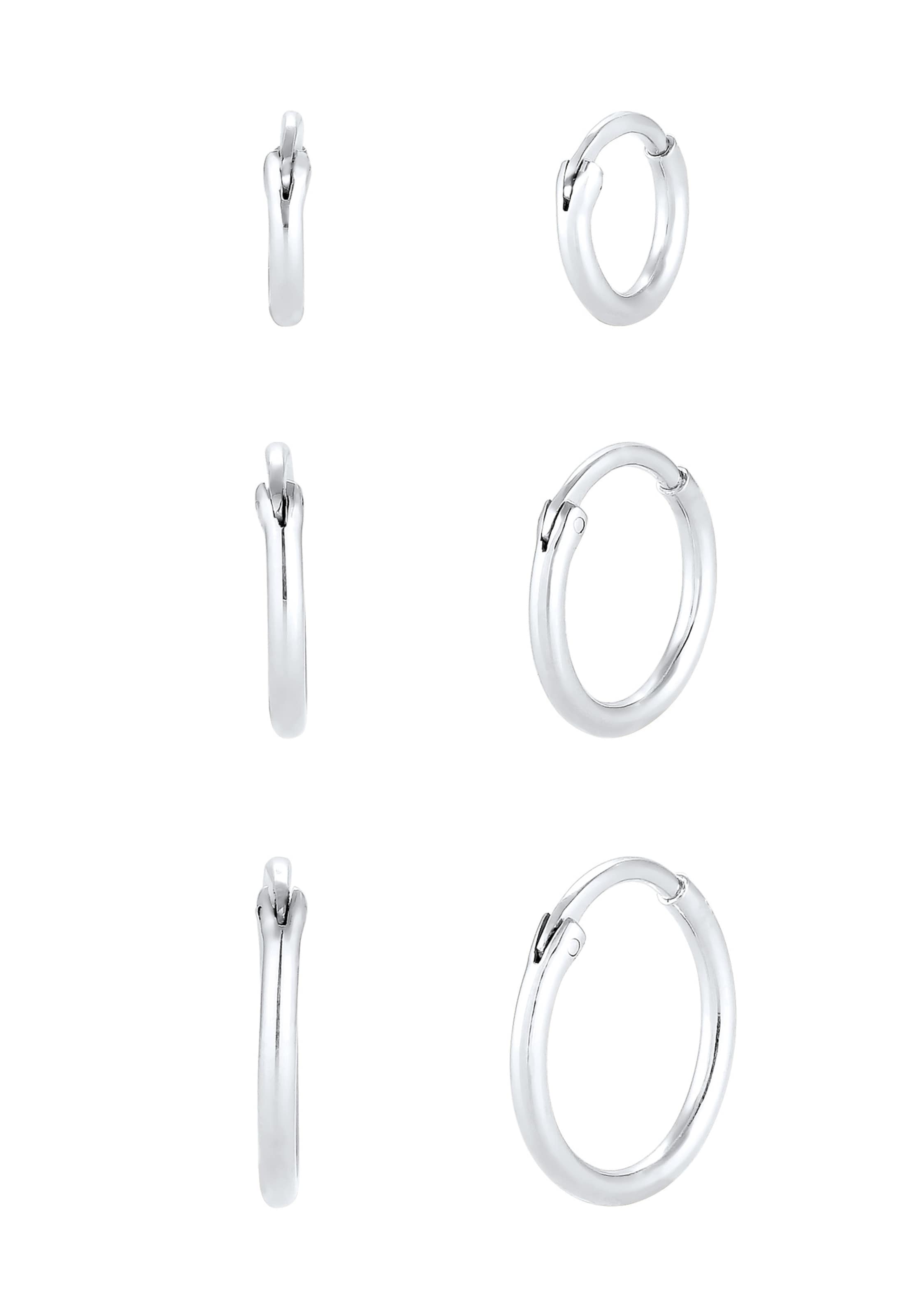 ELLI Серьги 'Creolen' в Серебристый