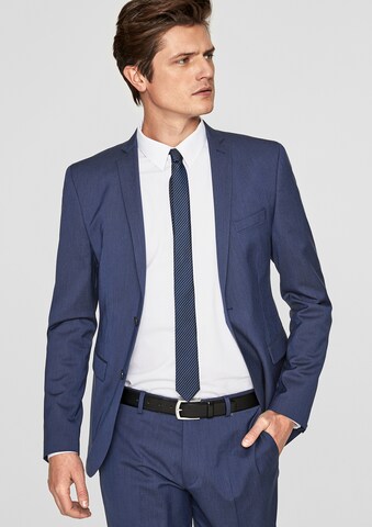 Coupe slim Veste de costume s.Oliver BLACK LABEL en bleu : devant