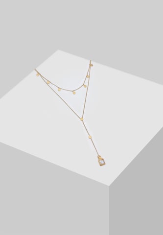 ELLI PREMIUM Halskette Layer Edelstein in Gold