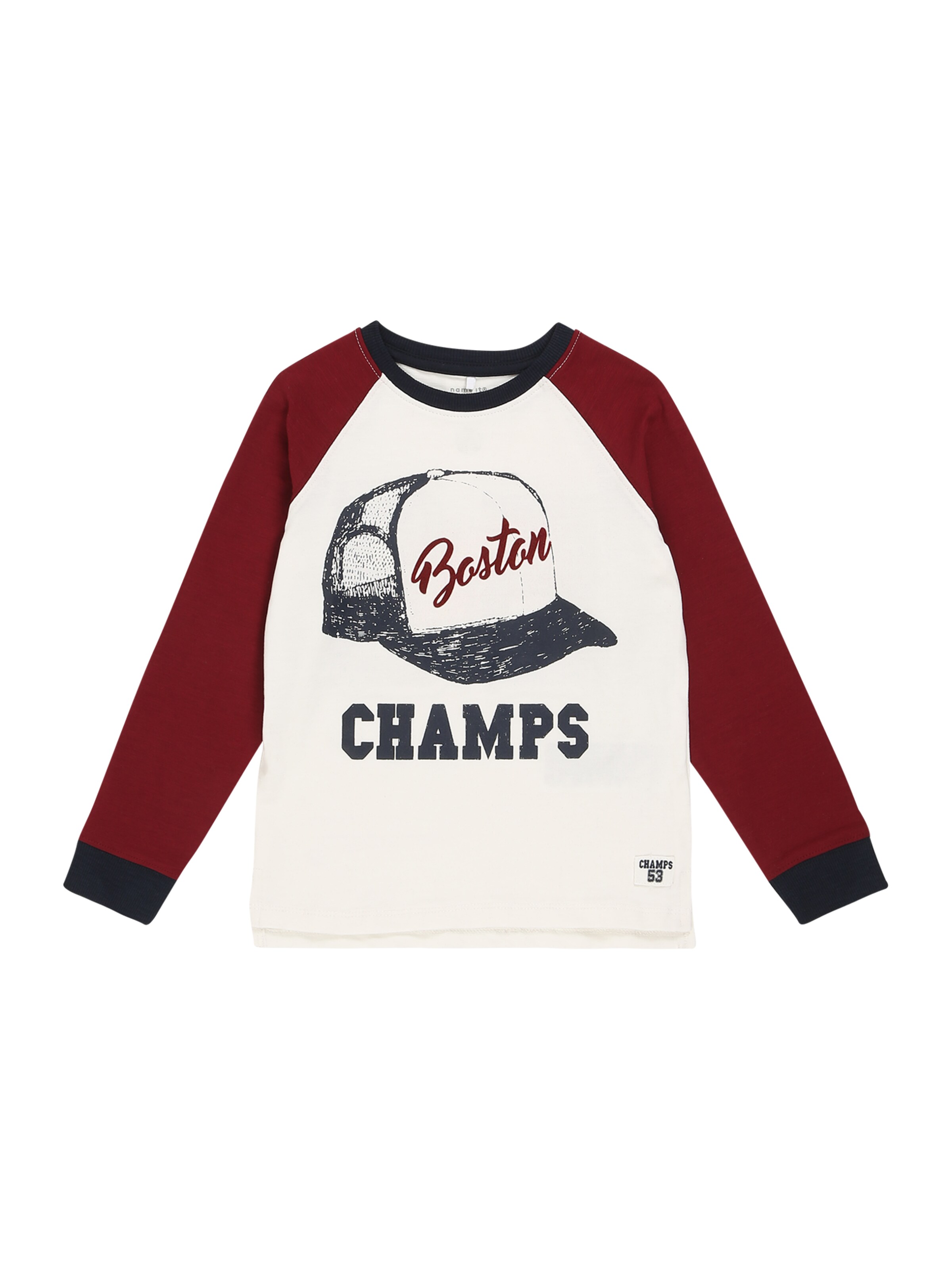 NAME IT - Shirt 'momalley' in de kleur Wijnrood