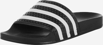 ADIDAS ORIGINALS Pantolette 'Adilette' i svart: framsida