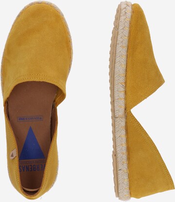 Espadrilles 'Carmen' VERBENAS en jaune : sur le côté