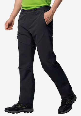 JACK WOLFSKIN Regular Workout Pants 'Chilly Track' in Black: front