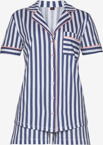 H.I.S Korte pyjama in Blauw: voorkant