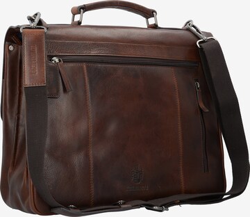 LEONHARD HEYDEN Document Bag 'Roma' in Brown