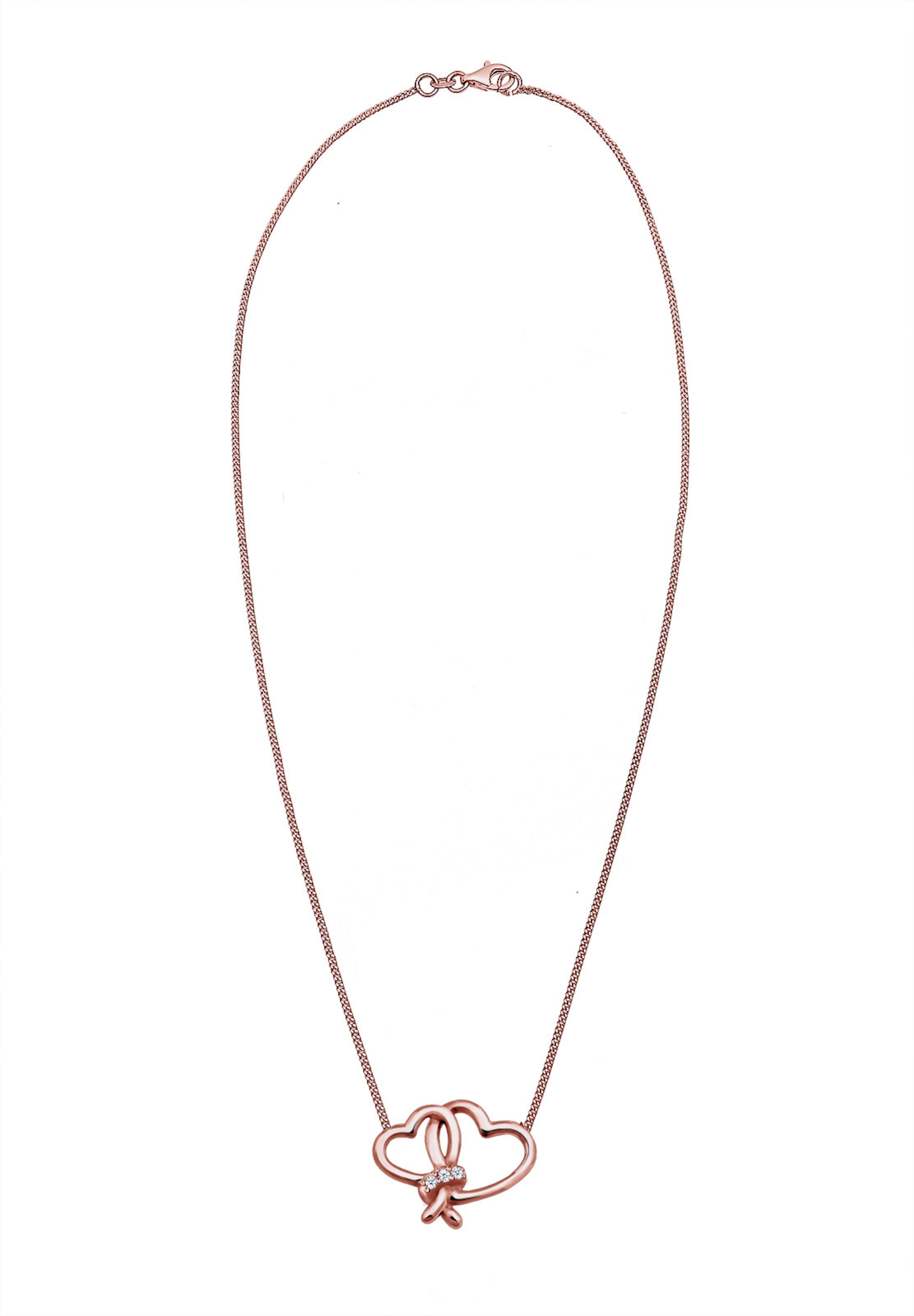 Elli DIAMONDS Ketting 'Herz' in Goud: voorkant