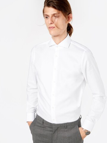 Coupe slim Chemise 'Panko' JOOP! en blanc : devant