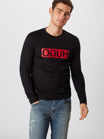 HUGO Sweatshirt 'Dicago' in Schwarz