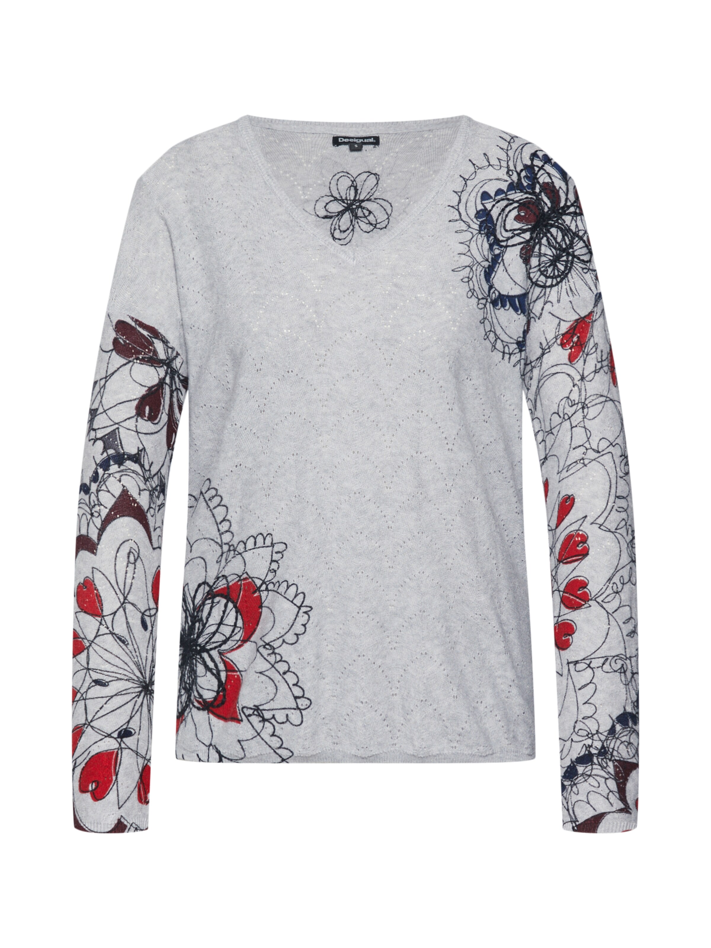 Desigual - Trui in de kleur Lichtgrijs