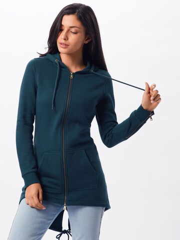 Urban Classics - Sudadera con cremallera en verde: frente