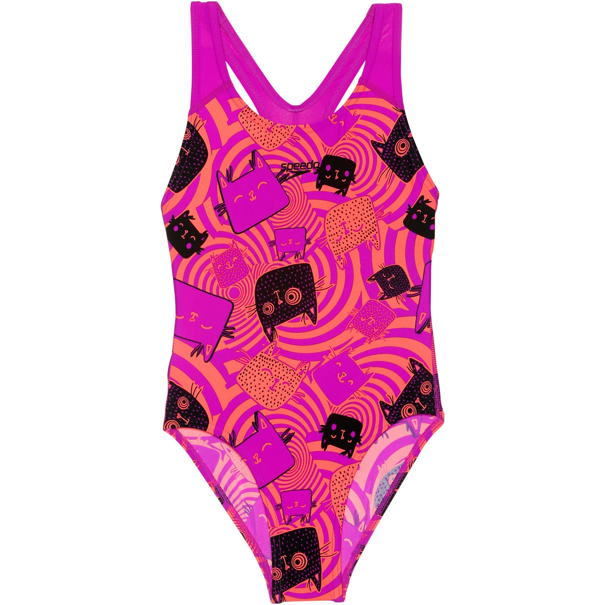 SPEEDO - Badeanzug 'Psychedelic Flash Allover' in dunkelorange