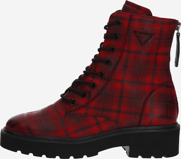 Paul Green Lace-Up Ankle Boots in Red: side