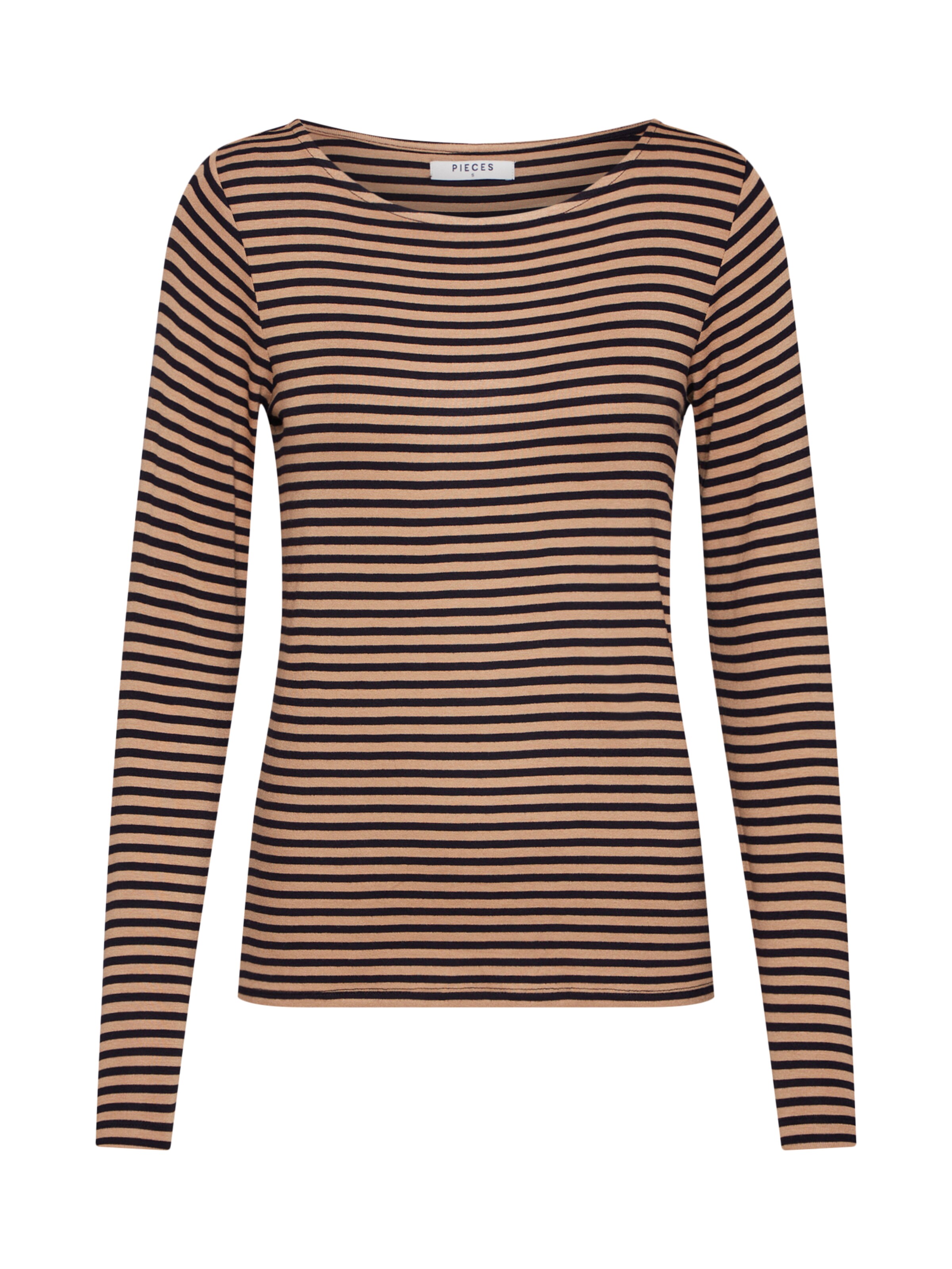 PIECES - Shirt 'PCHANA LS TEE' in de kleur Beige