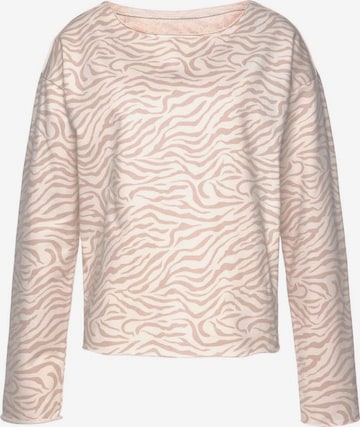 LASCANA Sweatshirt in Beige: front