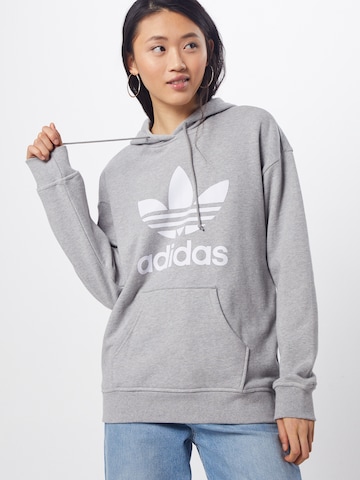 ADIDAS ORIGINALS Sweatshirt 'Trefoil' in Grau: Vorderseite