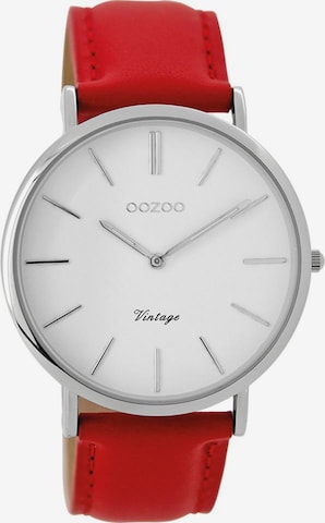 OOZOO Analog Watch 'C9307' in Red: front