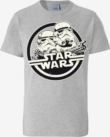 LOGOSHIRT T-Shirt "Stormtrooper" in Grau: predná strana