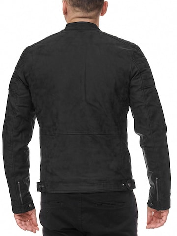 INDICODE JEANS Kunstlederjacke ' Manuel ' in Schwarz