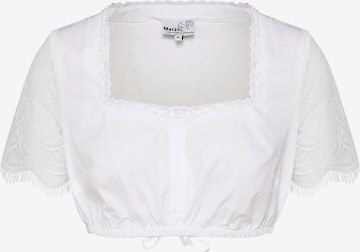 MARJO Klederdracht blouse 'Flora Deborah ' in Wit: voorkant