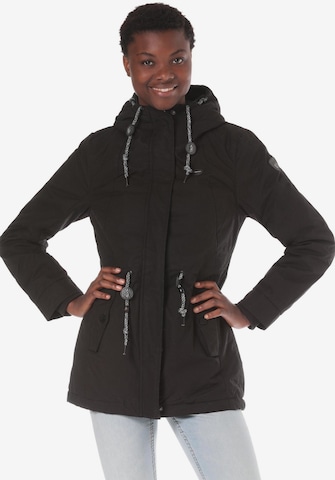 Ragwear Winter Jacket 'Monadis' in Black: front