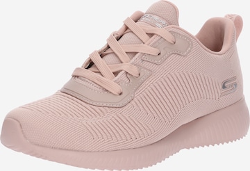 Baskets basses 'BOBS SQUAD' SKECHERS en rose : devant