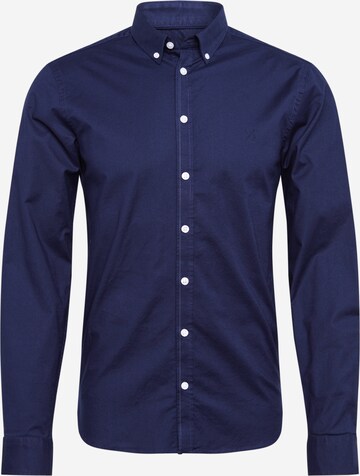 Casual Friday Regular fit Zakelijk overhemd 'Arthur' in Blauw: voorkant