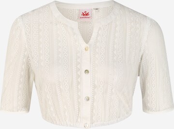 Blouse folklorique 'Hirse' SPIETH & WENSKY en blanc : devant