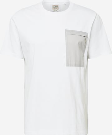 T-Shirt GUESS en blanc : devant