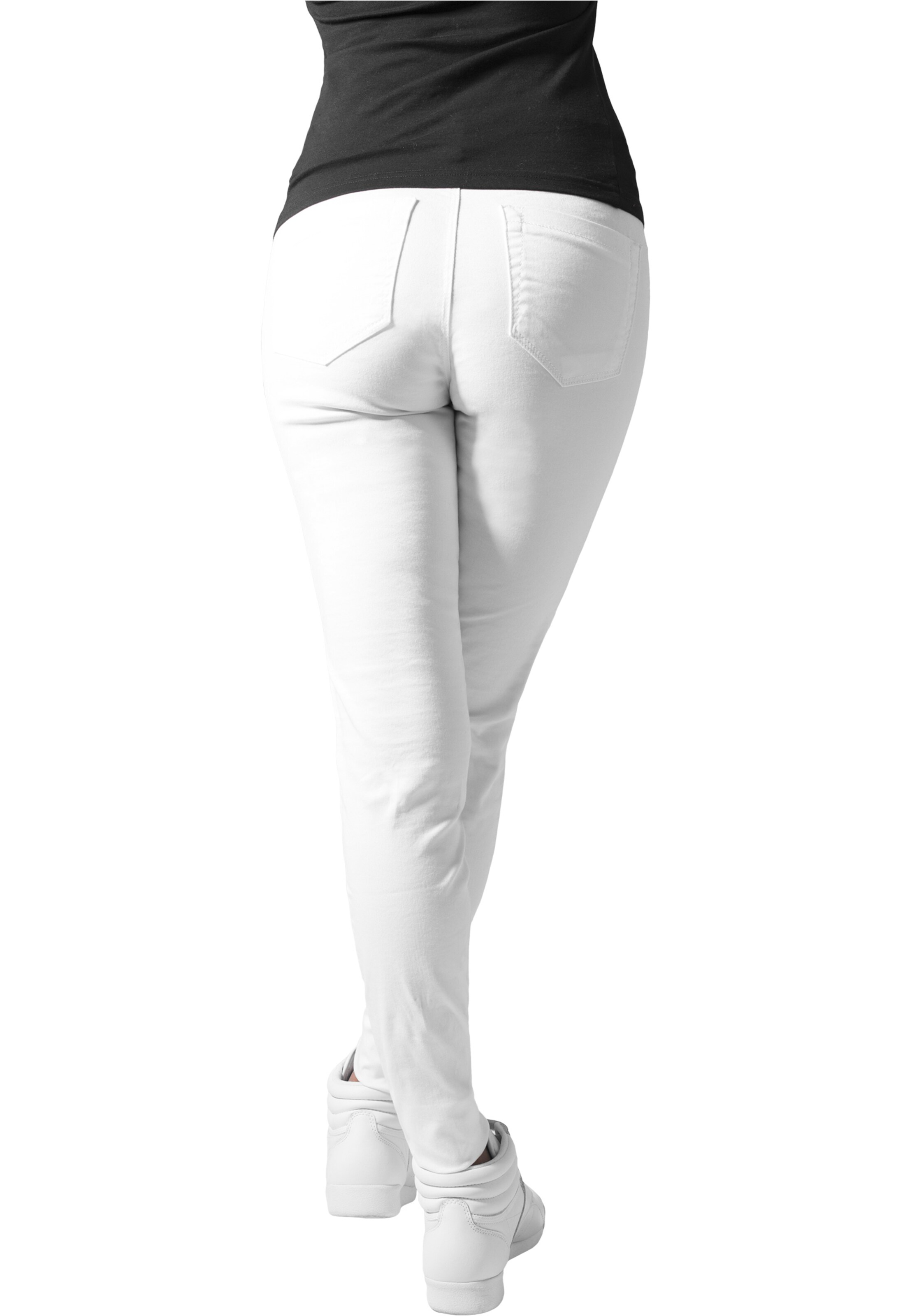 Coupe slim Pantalon Urban Classics en blanc
