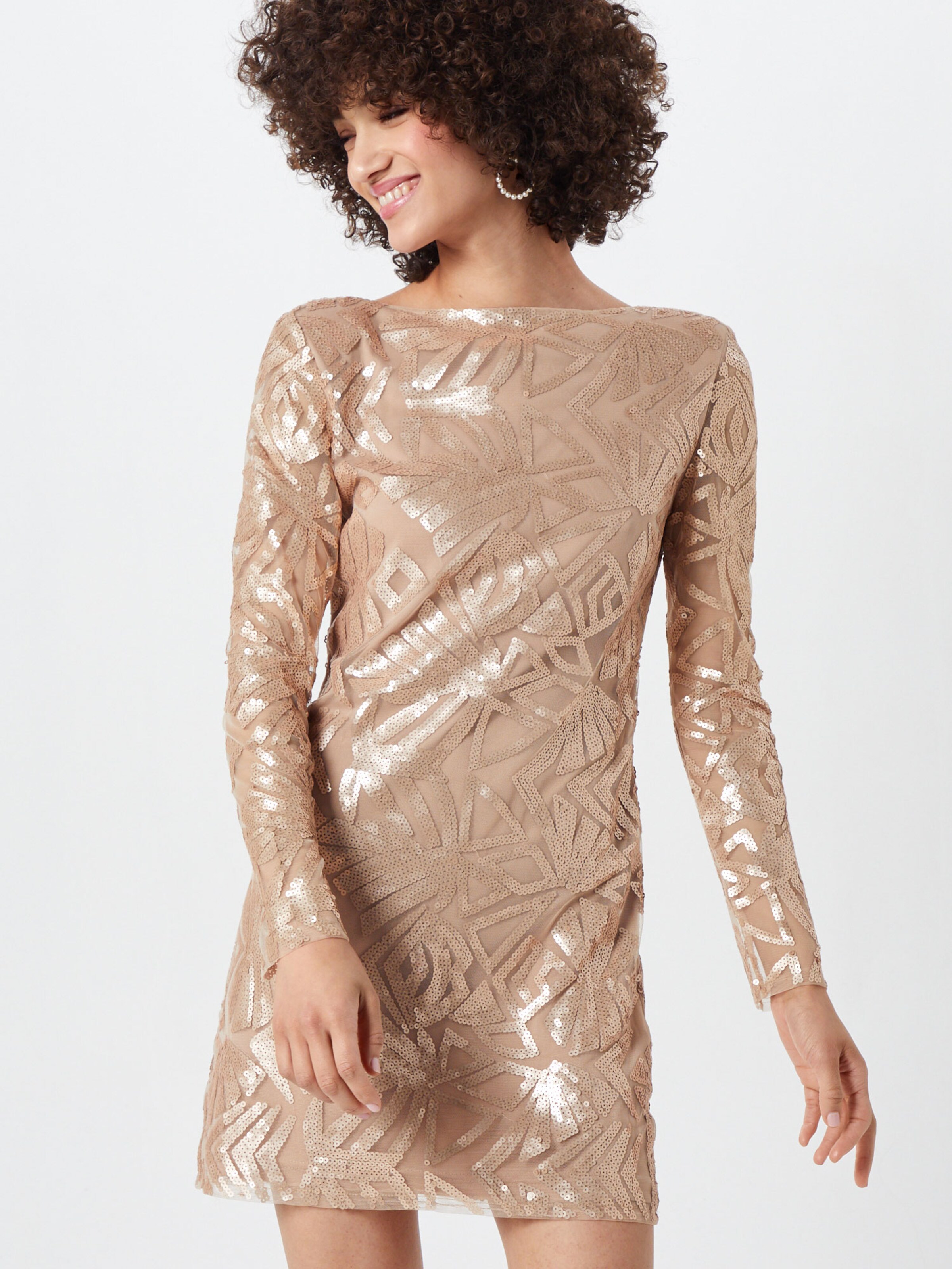 MICHALSKY FOR ABOUT YOU Robe 'Joyce' en beige / or: Vue de face