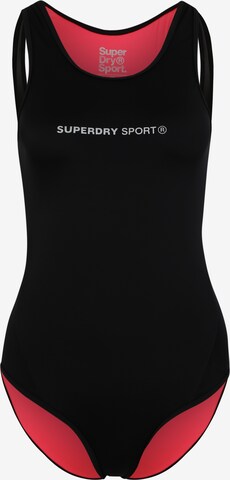 Superdry Active Swimsuit 'Active' in Black: front