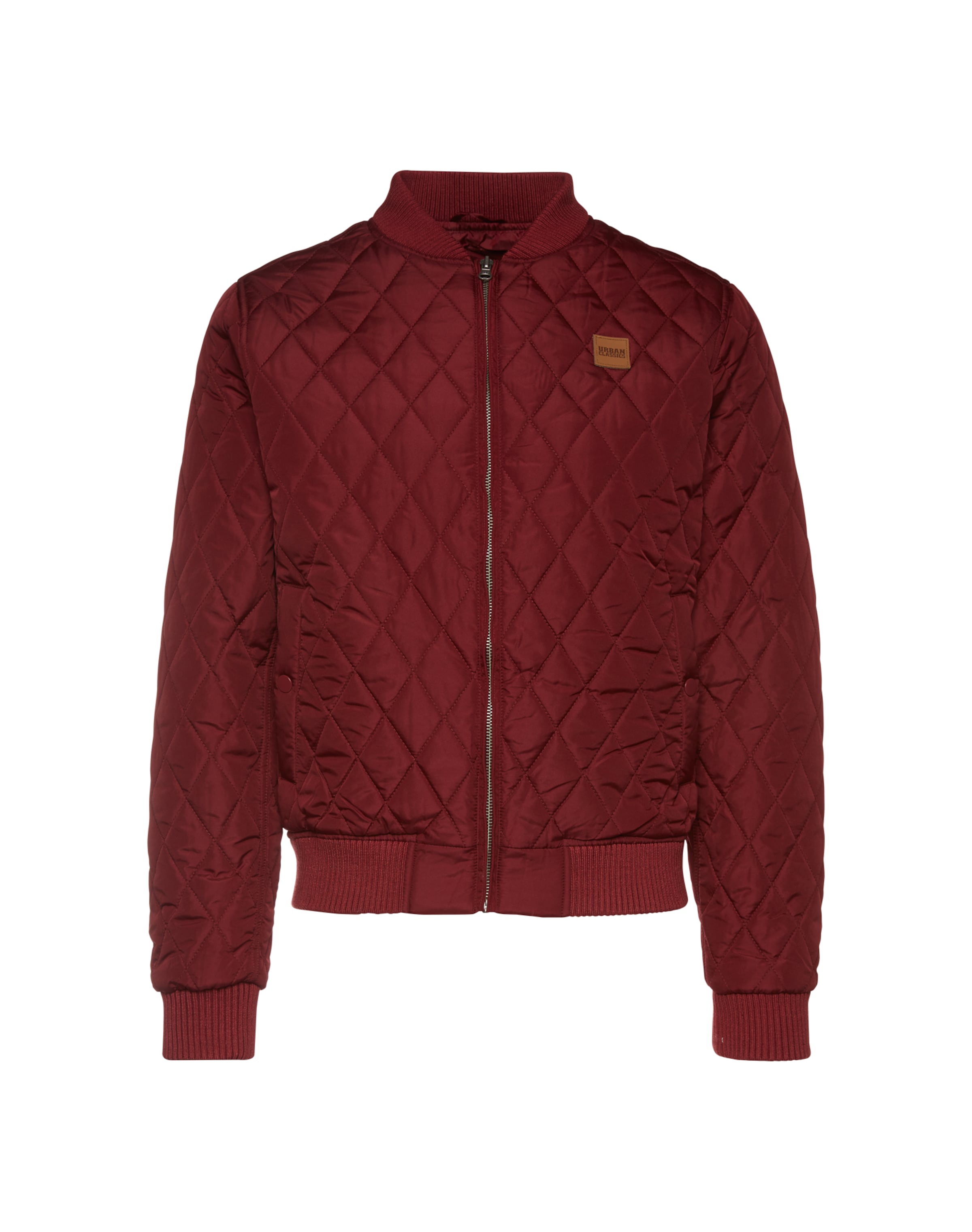 Urban Classics Tussenjas 'Diamond Quilt' in Rood: voorkant