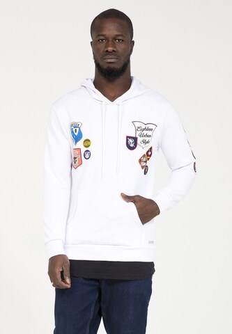 PLUS EIGHTEEN Sweatshirt in White: front