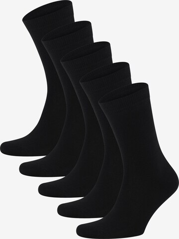 Resteröds Socks 'Bamboo' in Black: front