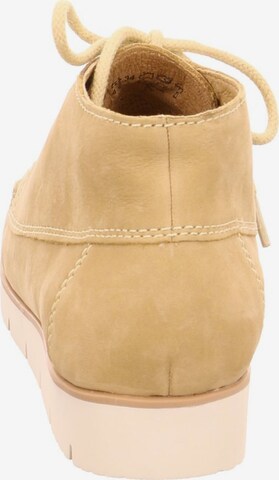 GABOR Lace-Up Ankle Boots in Beige