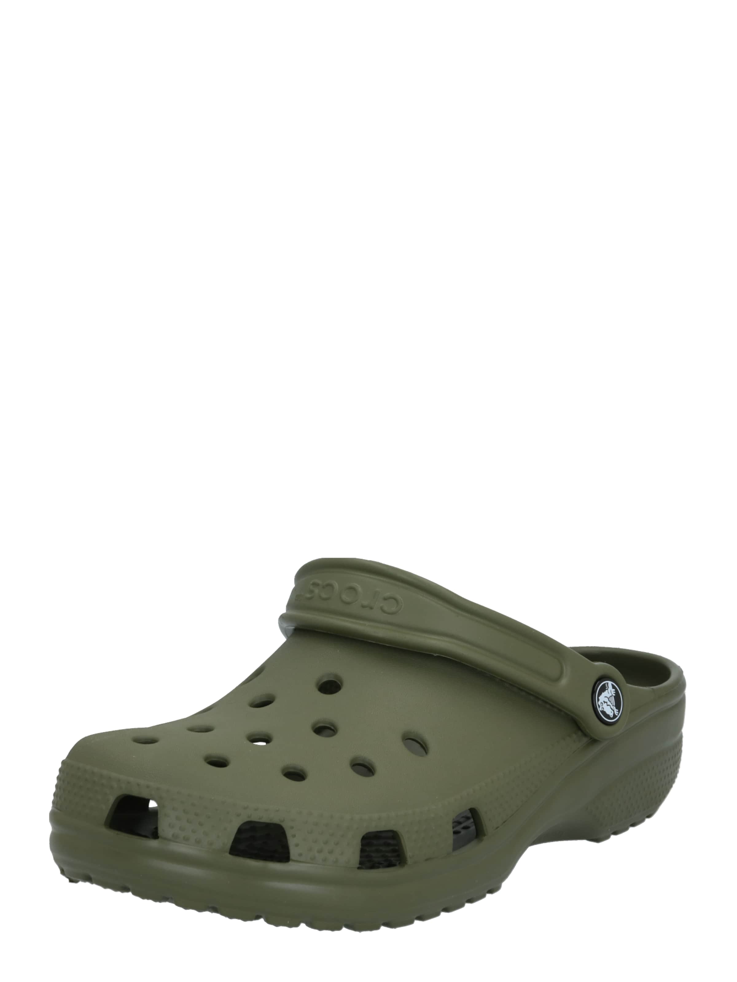 Saboţi 'Classic' de la Crocs pe verde: față