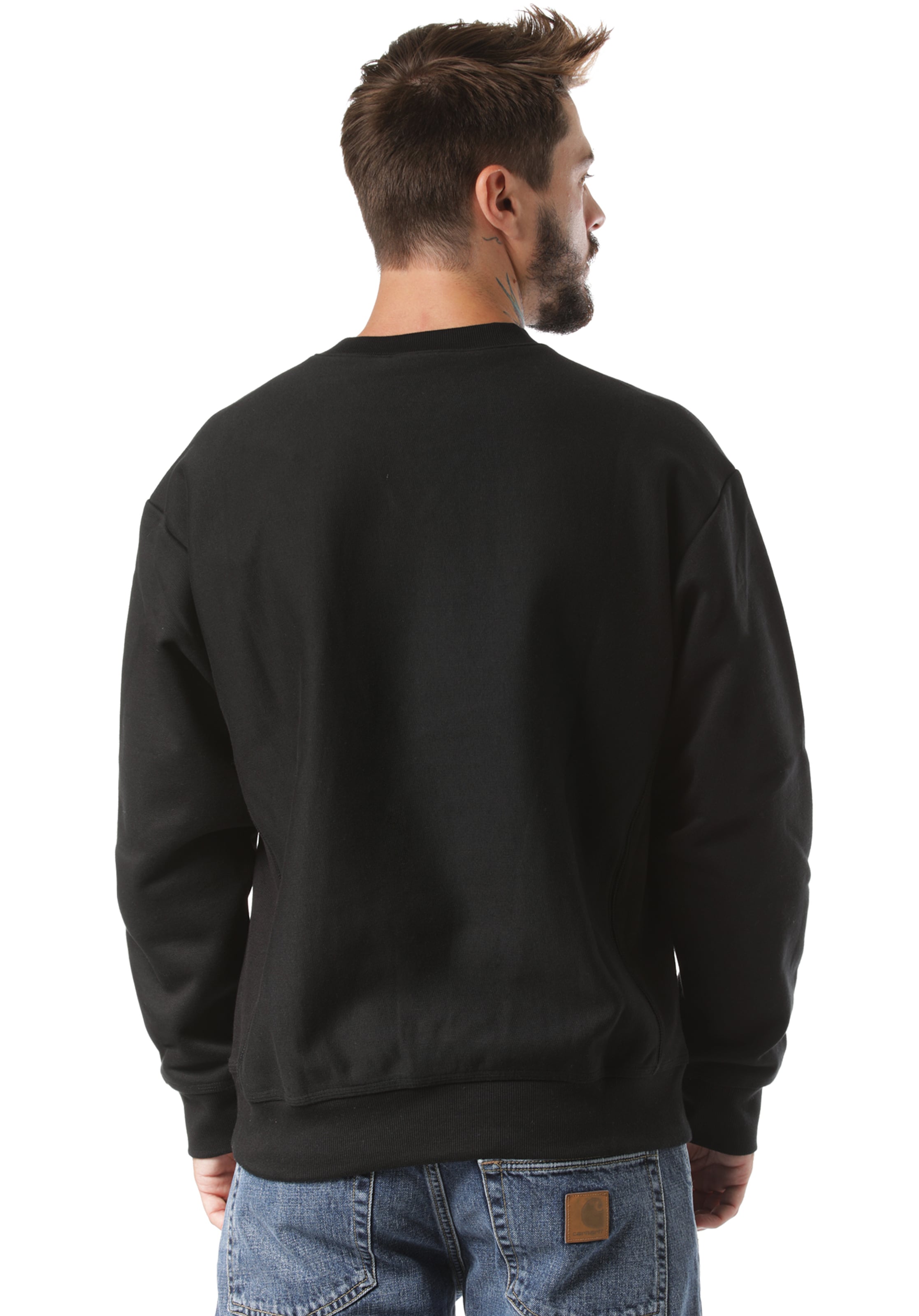 Carhartt WIP Sweatshirt 'American Script' in Zwart