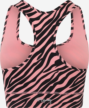 Hey Honey Bustier Sport-BH 'Zebra' in Pink: zadná strana
